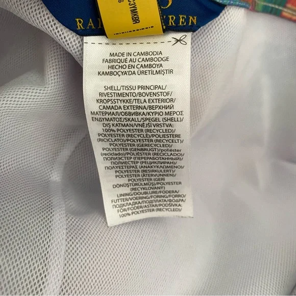 Polo Ralph Lauren Traveler Ikat Patchwork Colorful Plaid Swim Trunks XL 18-20 - Picture 9 of 9